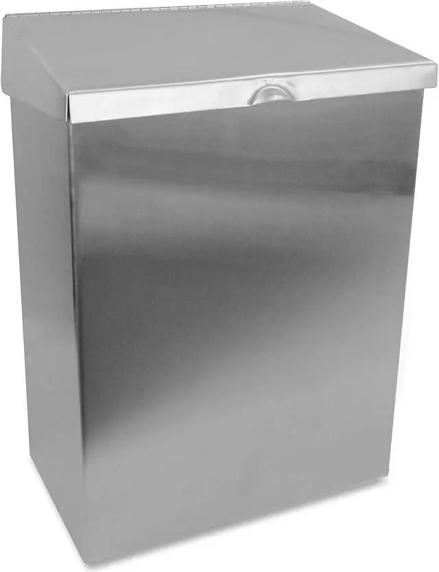 Alt view image 7 of 16 - Hospeco Wall Mount Sanitary Napkin Receptacle 8 x 4 x 11 Stainless Steel ND1E