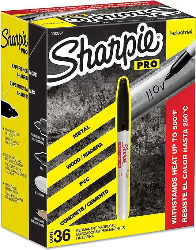 Alt view image 3 of 10 - Sharpie 2003898 Industrial Permanent Markers - Office Pack, Black