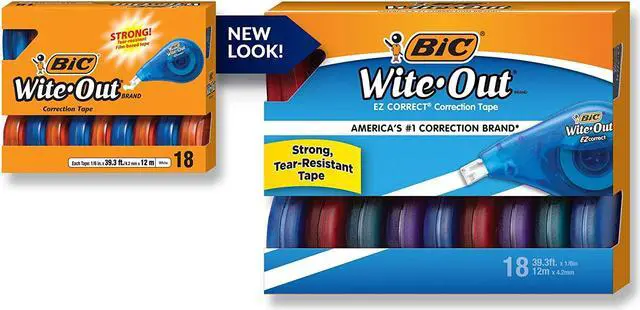 Alt view image 7 of 20 - BIC Wite-Out EZ Correct Correction Tape  Non-Refillable  1/6" x 472" WOTAP18