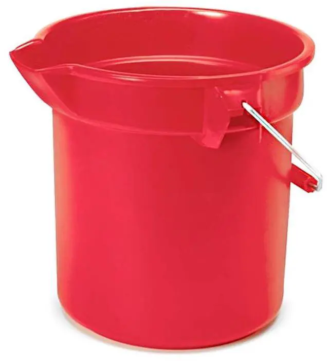 Alt view image 12 of 20 - Rubbermaid Commercial BRUTE Round Utility Pail 14qt Red 2614RED
