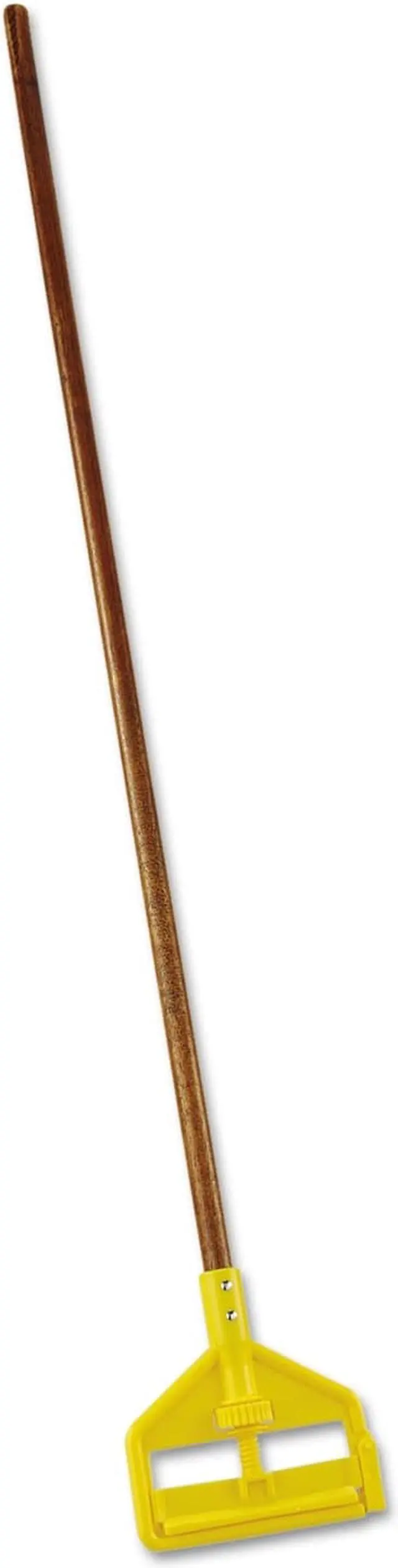 Alt view image 6 of 10 - Rubbermaid Commercial Invader Wood Side-Gate Wet-Mop Handle 54" Natural/Yellow H115
