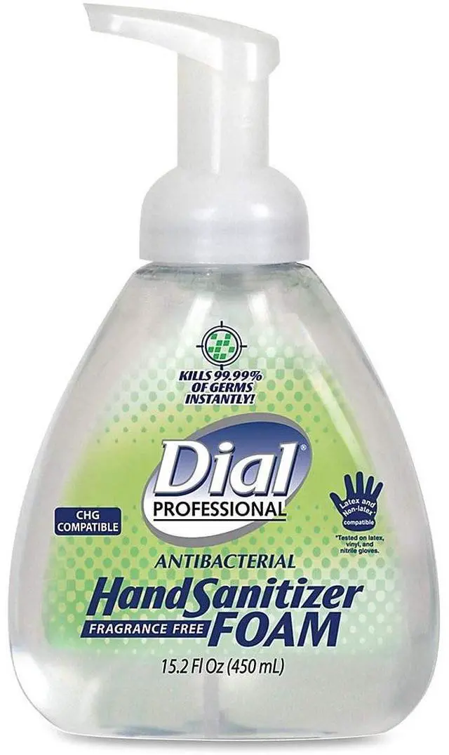 Alt view image 9 of 16 - Dial. Professional 06040 Antibacterial Foaming Hand Sanitizer, 15.2 oz. Pump Bottle
