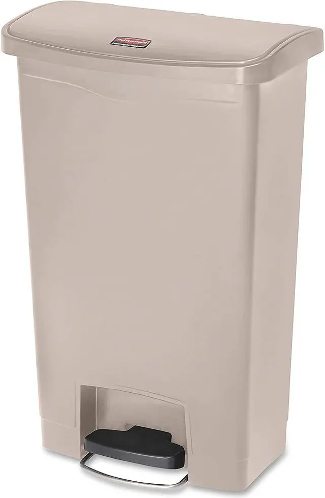 Alt view image 4 of 20 - Rubbermaid - 1883458 - Slim Jim Step-on - 50l/13g Resin Frt Step Beig, Each