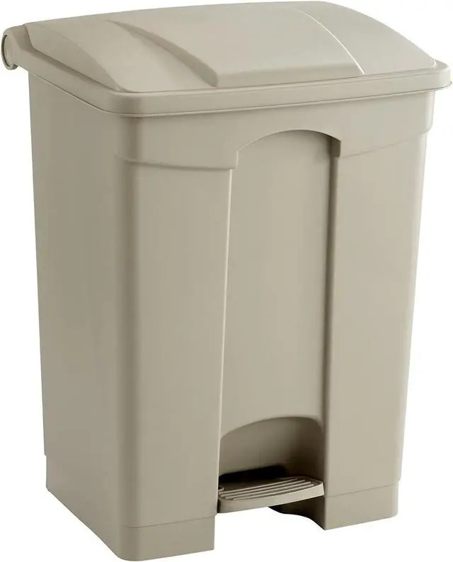 Alt view image 10 of 16 - Large Capacity Plastic Step-On Receptacle, 17gal, Tan