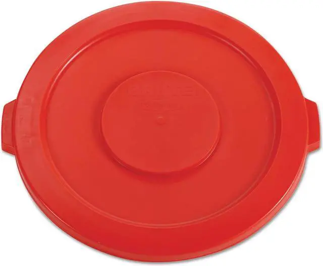Alt view image 2 of 6 - Rubbermaid Commercial Products 2631RED 32 Gallon Brute Container Lids - Red