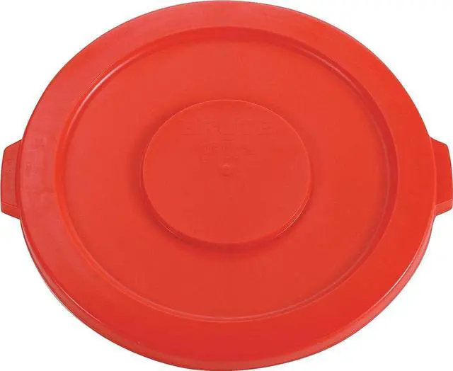 Alt view image 3 of 6 - Rubbermaid Commercial Products 2631RED 32 Gallon Brute Container Lids - Red