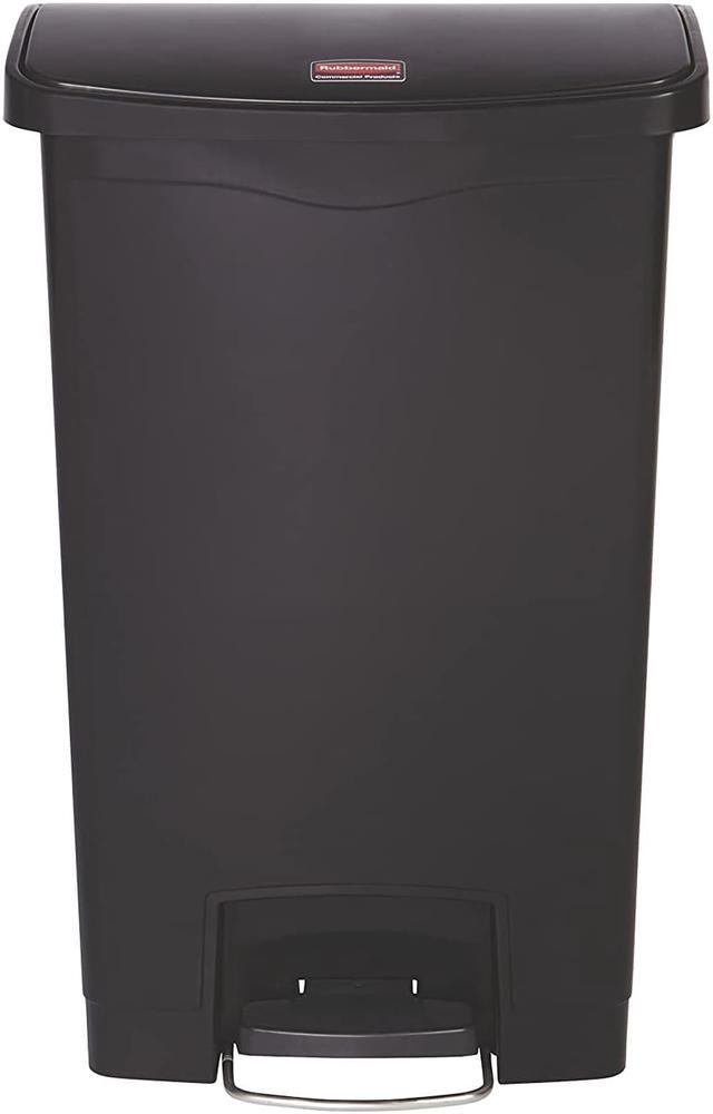 Alt view image 7 of 15 - Rubbermaid Commercial Slim Jim Resin Step-On Container Front Step Style 13 gal