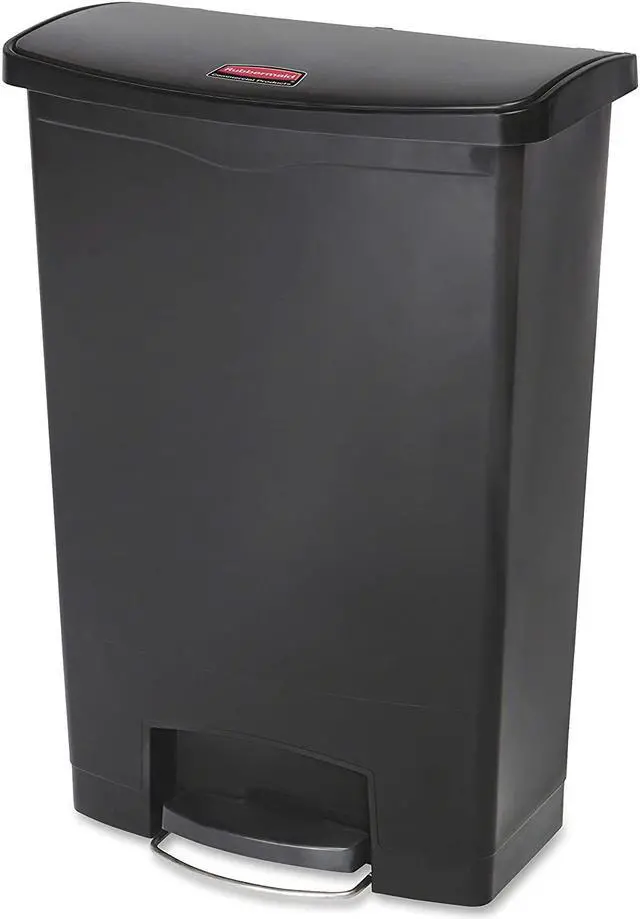 Alt view image 7 of 17 - Rubbermaid Commercial Slim Jim Resin Step-On Container Front Step Style 24 gal