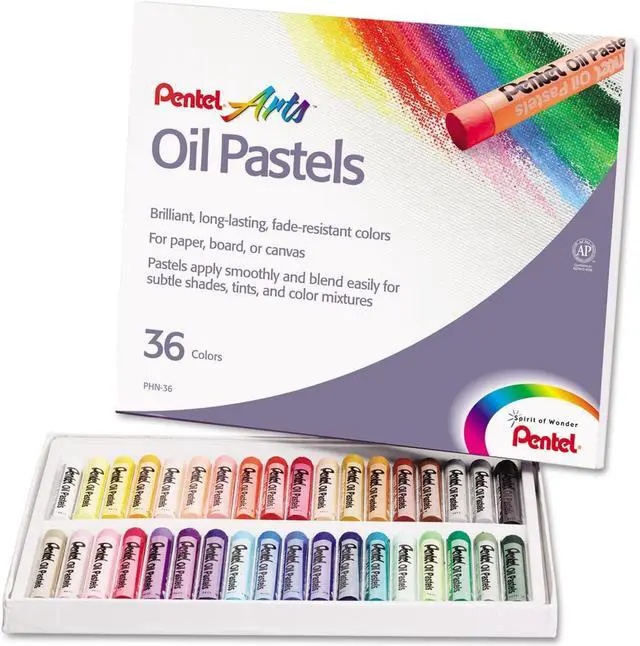 Alt view image 3 of 6 - Pentel Oil Pastel Set with Carrying Case,36-Color Set, Assorted, 36/Set PHN36