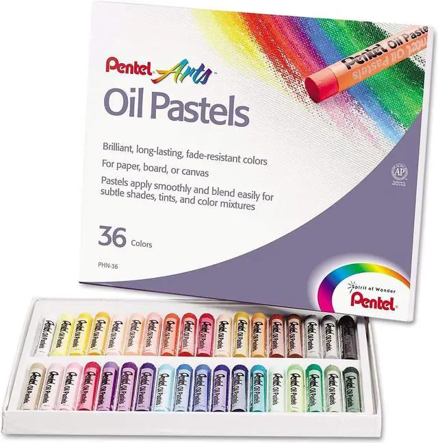 Alt view image 4 of 6 - Pentel Oil Pastel Set with Carrying Case,36-Color Set, Assorted, 36/Set PHN36
