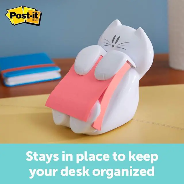Alt view image 4 of 15 - Post-it Pop-Up Note Dispenser Cat Shape 3 x 3 White CAT330