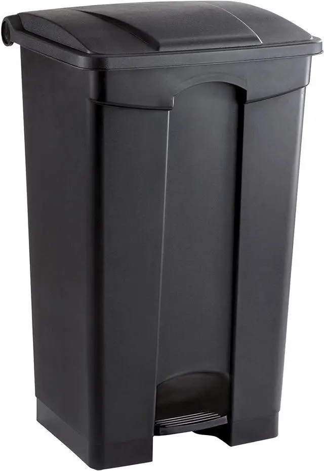 Alt view image 9 of 20 - Large Capacity Plastic Step-On Receptacle, 23Gal, Black