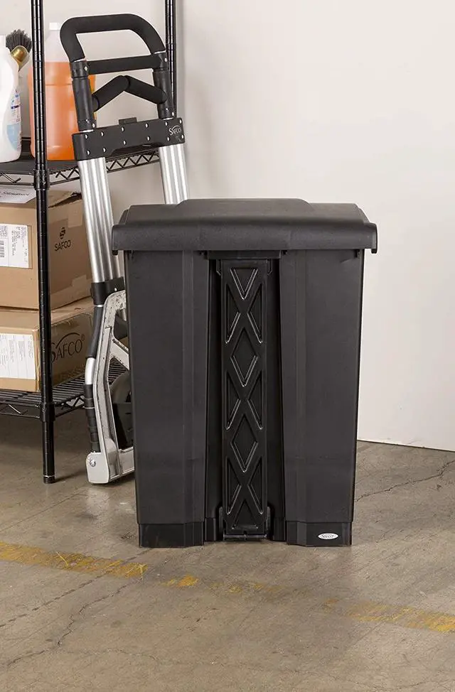 Alt view image 12 of 20 - Large Capacity Plastic Step-On Receptacle, 23Gal, Black