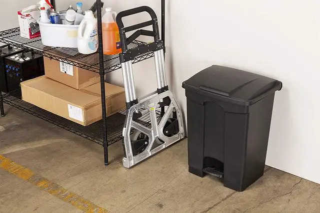 Alt view image 13 of 20 - Large Capacity Plastic Step-On Receptacle, 23Gal, Black