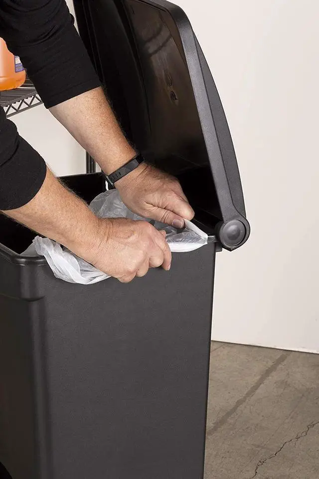 Alt view image 14 of 20 - Large Capacity Plastic Step-On Receptacle, 23Gal, Black