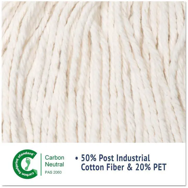 Alt view image 7 of 14 - Boardwalk Super Loop Wet Mop Head Cotton/Synthetic Medium Size White 12/Carton