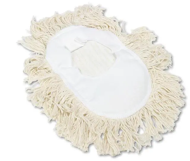 Alt view image 8 of 18 - Boardwalk Wedge Dust Mop Head Cotton 17 1/2l x 13 1/2w White 1491