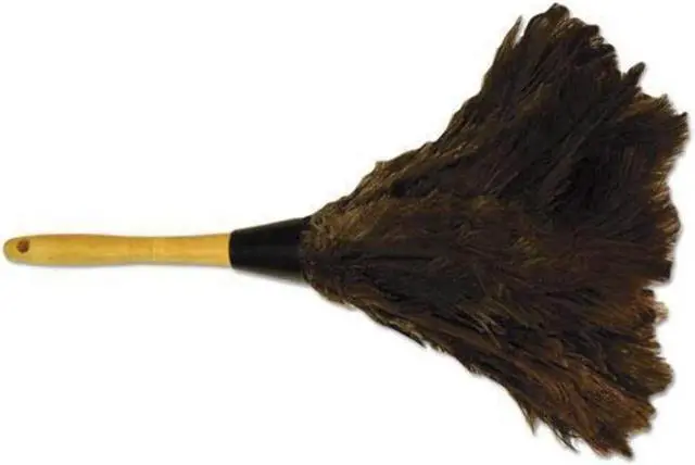 Alt view image 7 of 19 - Boardwalk UNS14FD Professional Ostrich Feather Duster, Gray, 14 Inch , Wood Handle