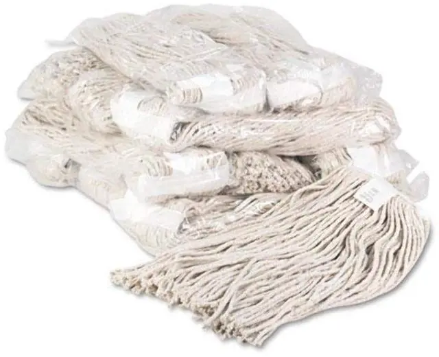 Alt view image 5 of 16 - Boardwalk Premium Cut-End Wet Mop Heads Cotton 20oz White 12/Carton 220CCT