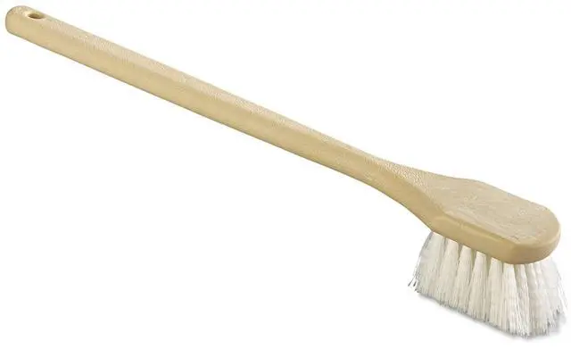 Alt view image 4 of 17 - Boardwalk Utility Brush Nylon Fill 20" Long Tan Handle 4420