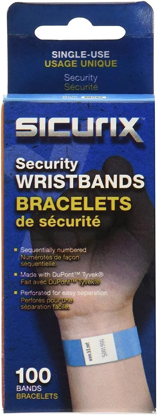 Alt view image 11 of 14 - Baumgartens BAU85030 SICURIX Wristpass Security Wristbands, 3/4" x 10", Blue, 100/Pack, 1 Pack