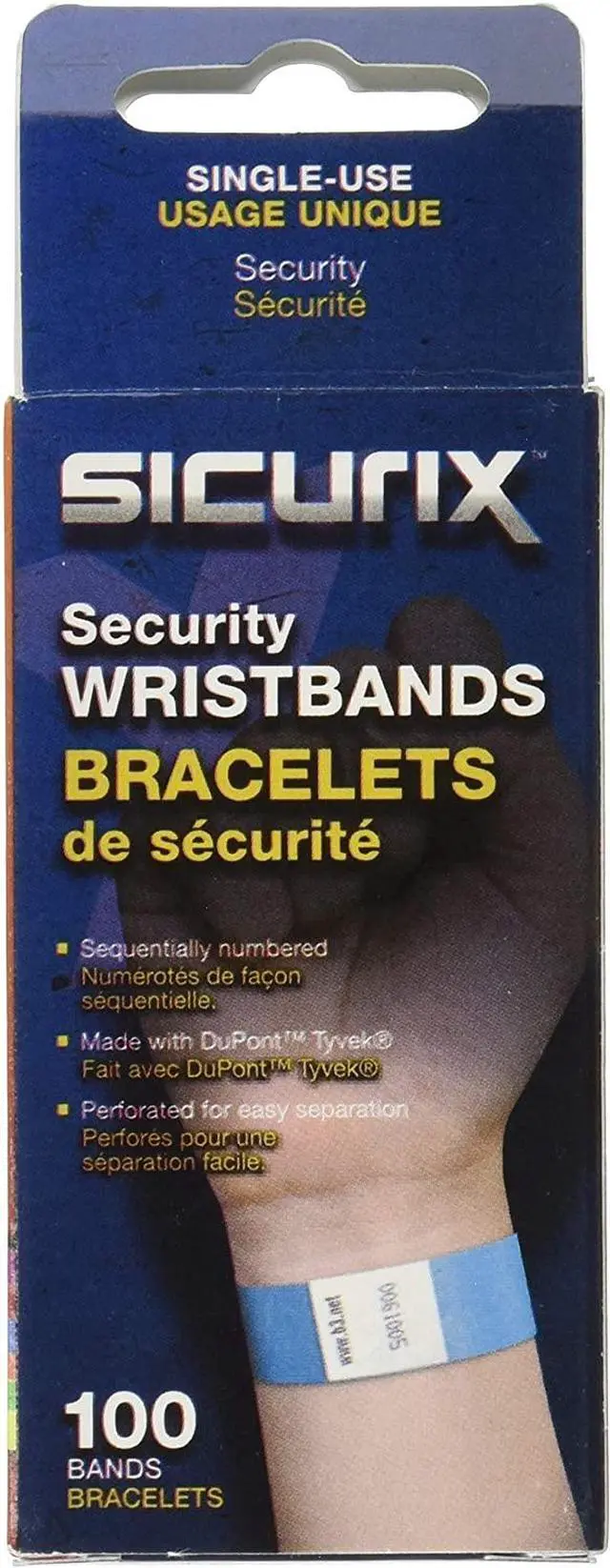 Alt view image 12 of 14 - Baumgartens BAU85030 SICURIX Wristpass Security Wristbands, 3/4" x 10", Blue, 100/Pack, 1 Pack