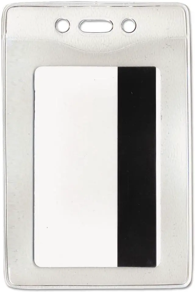 Alt view image 8 of 9 - Advantus 75419 Security ID Badge Holder  Vertical  50 Per Box