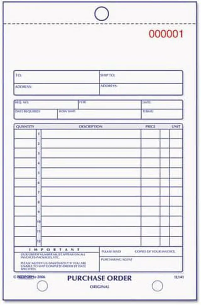 Alt view image 5 of 13 - Purchase Order Book, 8 1/2 X 11, Letter, Three-Part Carbonless, 50 Sets/book