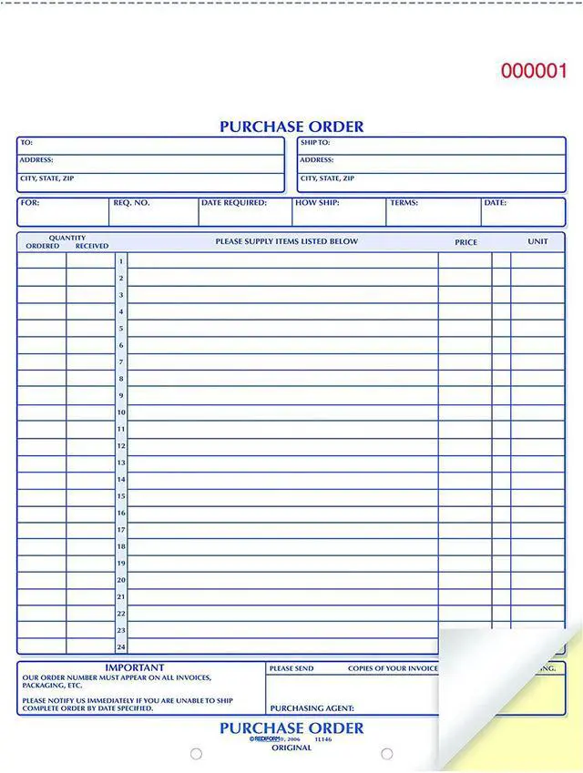 Alt view image 5 of 11 - Rediform Purchase Order Book 8 1/2 x 11 Letter Two-Part Carbonless 50 Sets/Book