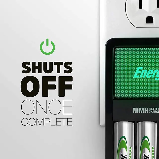 Alt view image 3 of 7 - Energizer Rechargeable AA and AAA Battery Charger with 4 AA NiMH Rechargeable Batteries
