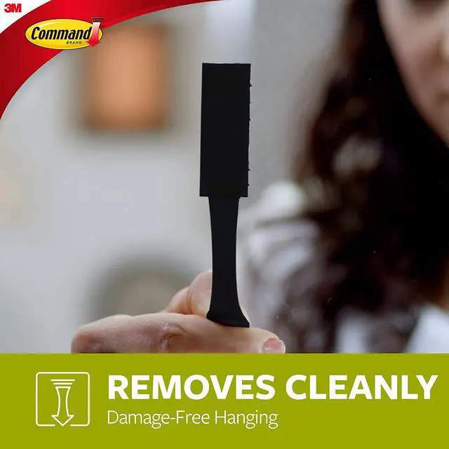 Alt view image 5 of 7 - Command Large Picture Hanging Strips, Heavy Duty, Black, Holds up to 16 lbs, 14-Pairs