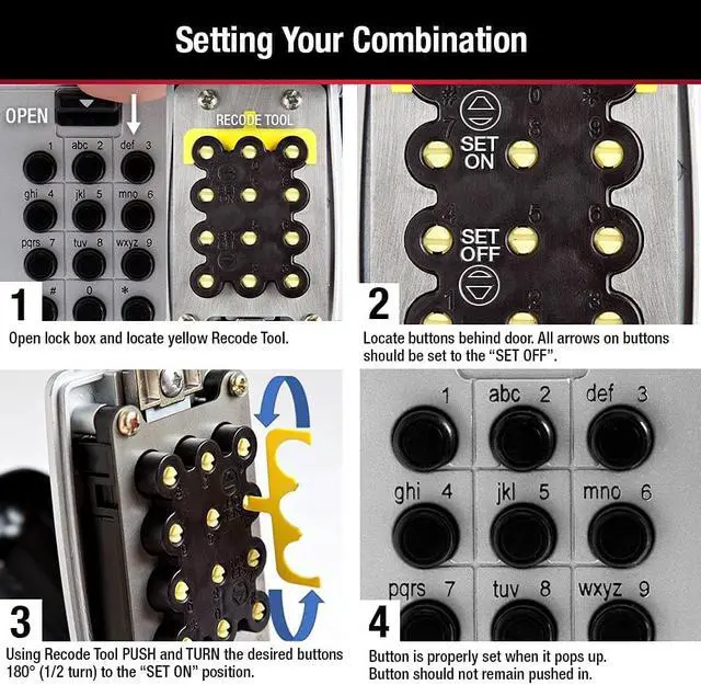 Alt view image 6 of 7 - Master Lock Portable Push Button Lock Box 5422D