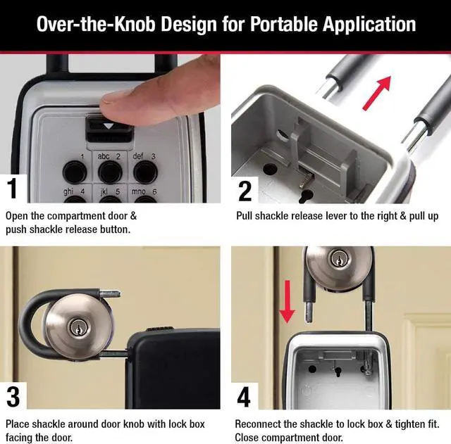 Alt view image 4 of 7 - Master Lock Portable Push Button Lock Box 5422D