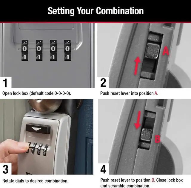 Alt view image 5 of 7 - Master Lock Portable Lock Box with Adjustable Shackle, 5420D 6 Key Capacity