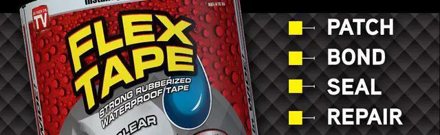Alt view image 2 of 2 - Flex Tape Rubberized Waterproof Tape, 4" x 5' (10.2cm x 1.52m), White