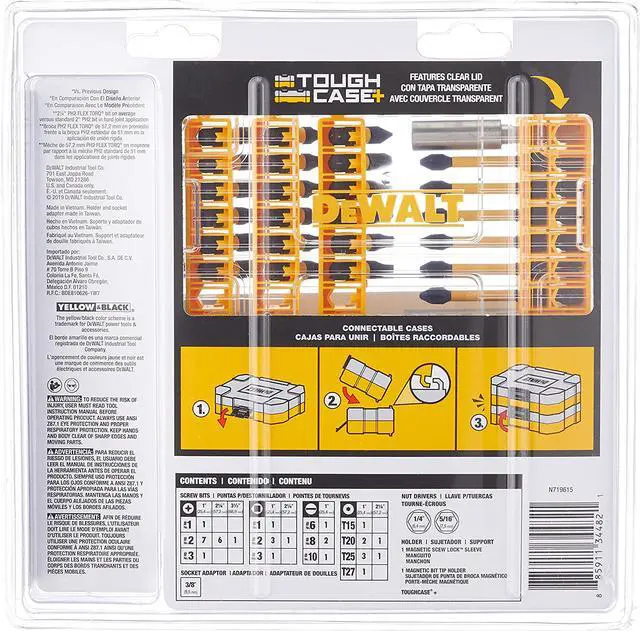 Alt view image 2 of 3 - DEWALT Screwdriver Bit Set, 40 Pieces