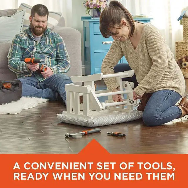 Alt view image 5 of 7 - BLACK+DECKER 20V Max Drill & Home Tool Kit, 68 Piece