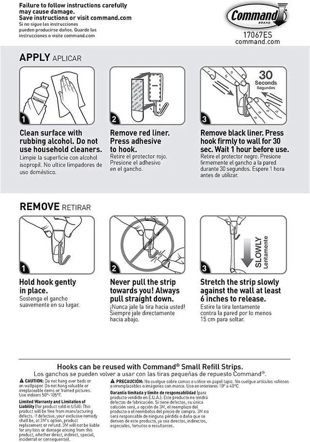 Alt view image 7 of 7 - Command Organize Damage-Free, Small Wire Hooks, White, 16-Hooks, 24-Strips
