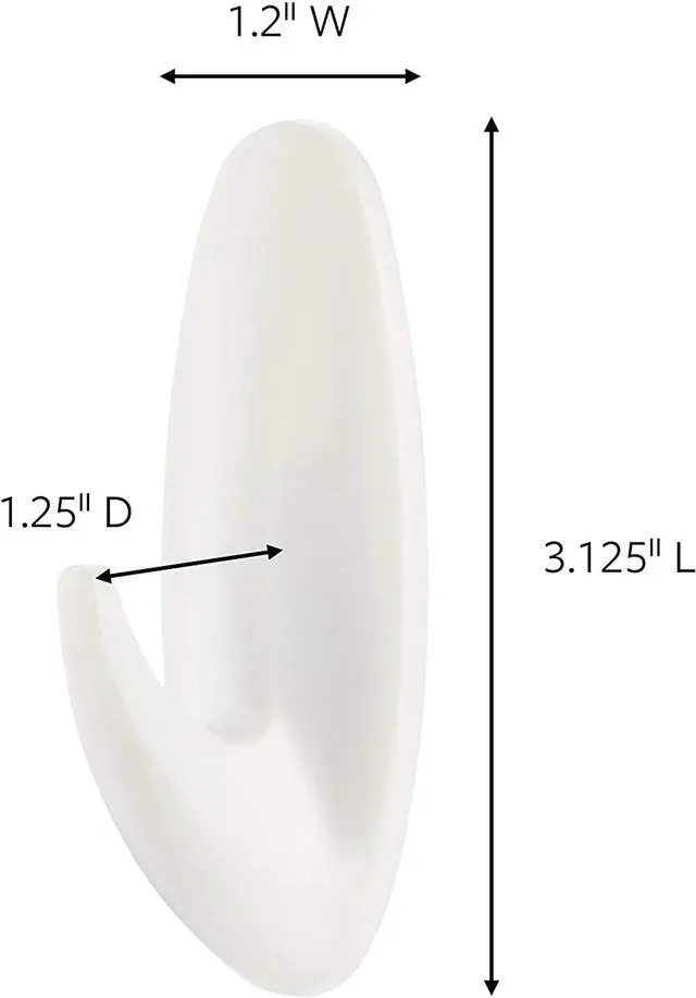 Alt view image 2 of 7 - Command Medium Designer Hooks, White, 6-Hooks