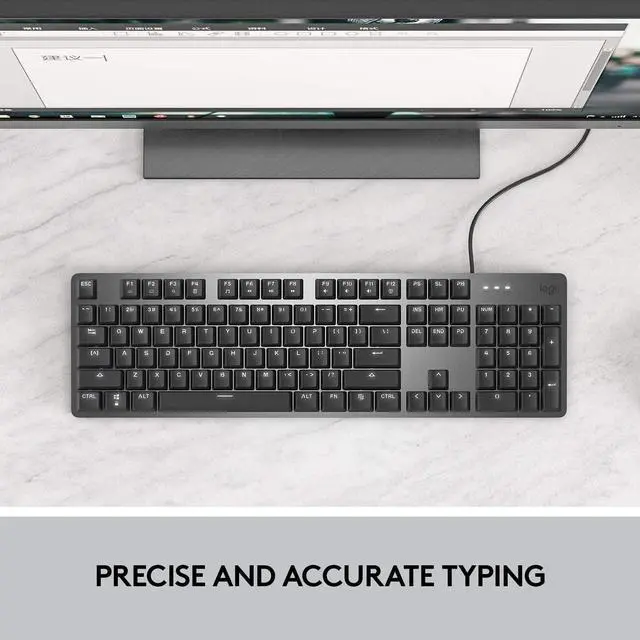 Alt view image 2 of 6 - Logitech K845 Mechanical Illuminated Keyboard, Mechanical Switches (TTC Blue Switches)