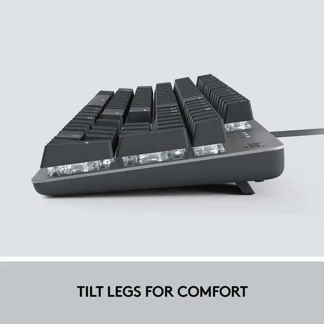 Alt view image 4 of 6 - Logitech K845 Mechanical Illuminated Keyboard, Mechanical Switches (TTC Blue Switches)