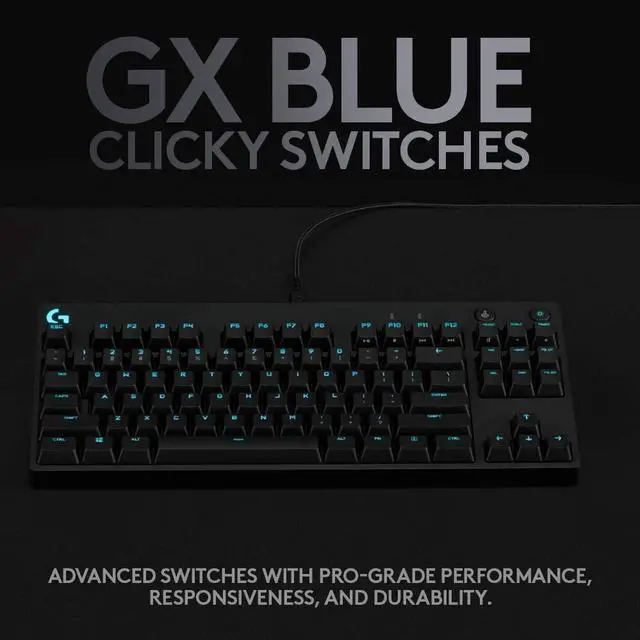Alt view image 2 of 7 - Logitech G PRO Mechanical Gaming Keyboard - LIGHTSYNC RGB Backlit Keys
