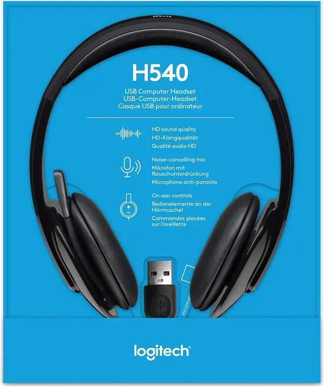 Alt view image 6 of 6 - Logitech High-performance Wired USB Headset for Windows and Mac, Skype Certified