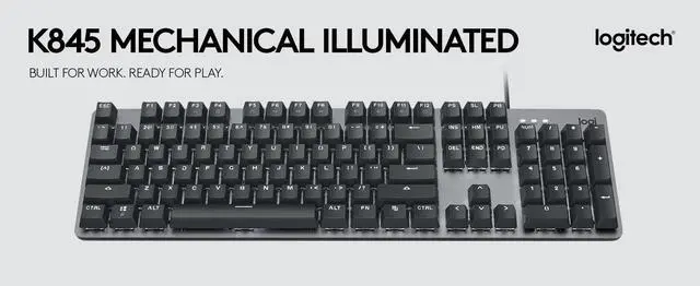 Main image of Logitech K845 Mechanical Illuminated Keyboard Mechanical Switches (TTC Red Switches)
