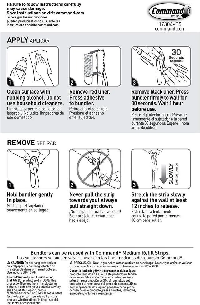 Alt view image 7 of 7 - Command Cord Bundlers, Damage Free Hanging Cord Organizer, 6 Gray Cord Bundlers and 12 Command Strips