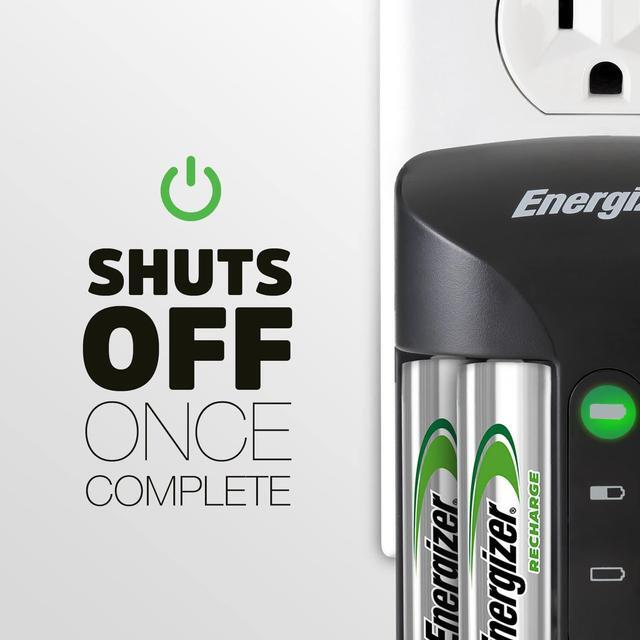 Alt view image 6 of 7 - Energizer AA and AAA Battery Charger with 4 AA NiMH Rechargeable Batteries
