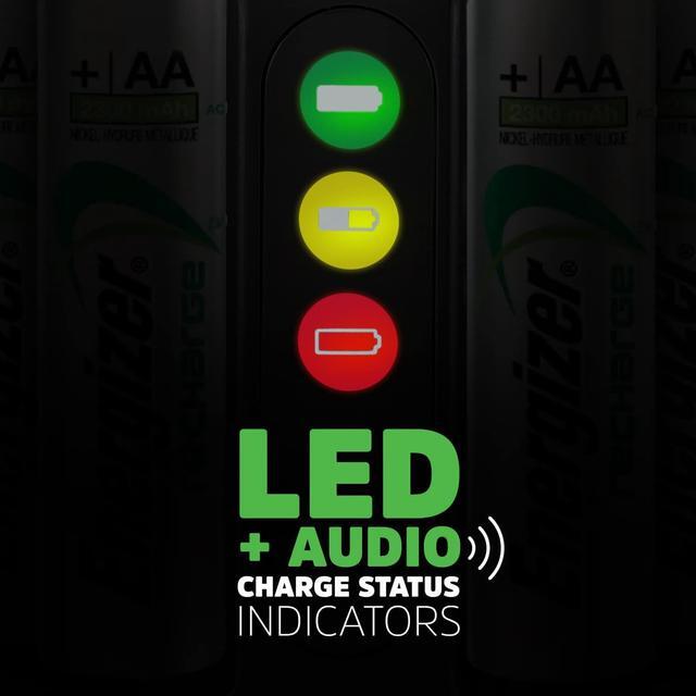 Alt view image 4 of 7 - Energizer AA and AAA Battery Charger with 4 AA NiMH Rechargeable Batteries