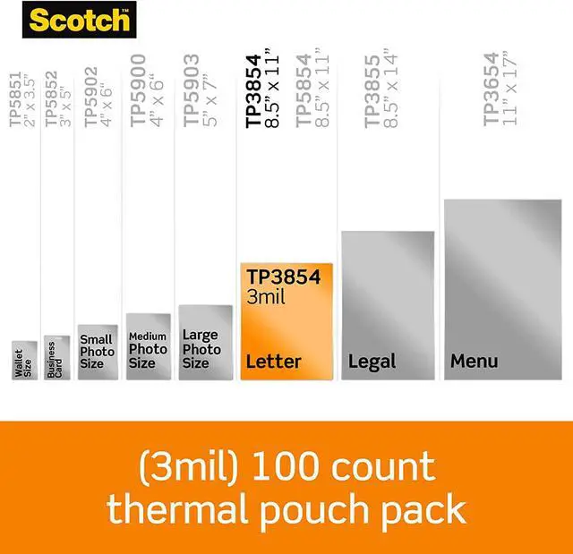 Alt view image 5 of 7 - Scotch Thermal Laminating Pouches, 8.9 x 11.4 Inches, Letter Size Sheets, 100 Count - Pack of 1