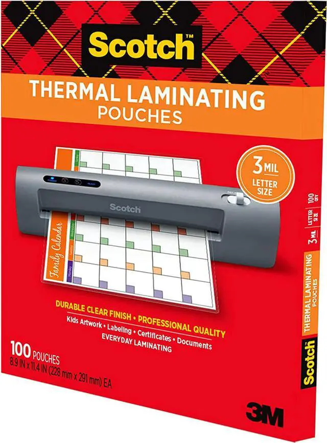 Alt view image 3 of 7 - Scotch Thermal Laminating Pouches, 8.9 x 11.4 Inches, Letter Size Sheets, 100 Count - Pack of 1