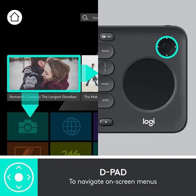 Alt view image 4 of 6 - Logitech K600 TV - TV Keyboard with Integrated Touchpad and D-Pad Compatible with Smart TV